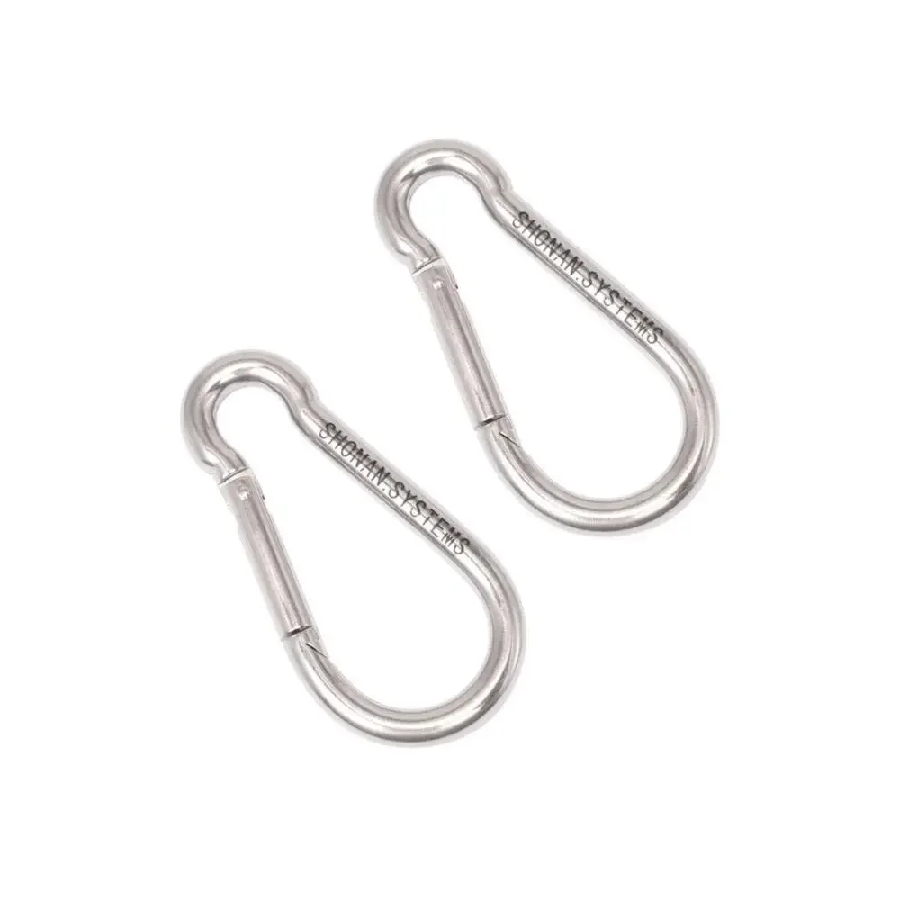 4 Inch Carabiner Clips- 2 Pack Heavy Duty Stainless Steel Spring Snap Hook D ...